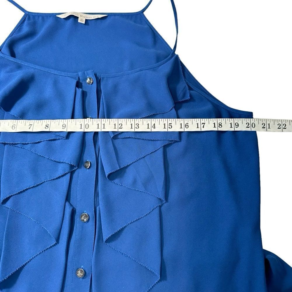 Rachel Rachel Roy Royal Blue Ruffle Button Front Halter Summer Dress, XL - Picture 9 of 12